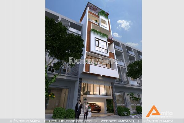 Thiết kế nhà ống mặt tiền 6m (CĐT: ông Văn - Thái Bình) KT61094