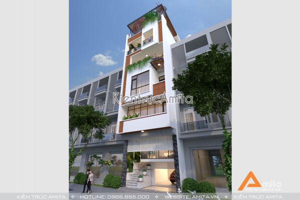 Thiết kế nhà ống mặt tiền 6m (CĐT: ông Văn - Thái Bình) KT61094