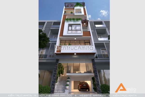 Thiết kế nhà ống mặt tiền 6m (CĐT: ông Văn - Thái Bình) KT61094