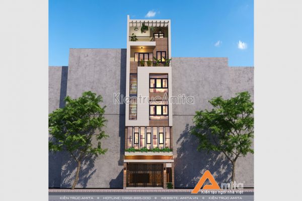 Thiết kế nhà phố 6 tầng hiện đại, tiện nghi tại Hà Nội KT61300