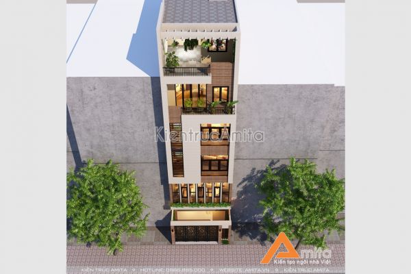 Thiết kế nhà phố 6 tầng hiện đại, tiện nghi tại Hà Nội KT61300