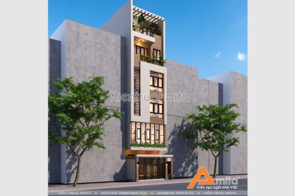 Thiết kế nhà phố 6 tầng hiện đại, tiện nghi tại Hà Nội KT61300