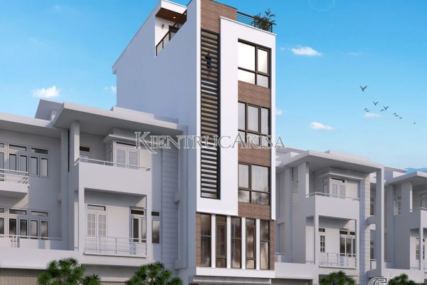 Thiết kế nhà phố hiện đại 6 tầng 2 mặt tiền tại Hà Nội KT61345 