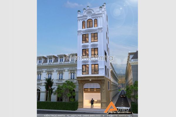 Thiết kế nhà phố tân cổ điển kết hợp kinh doanh KT82117