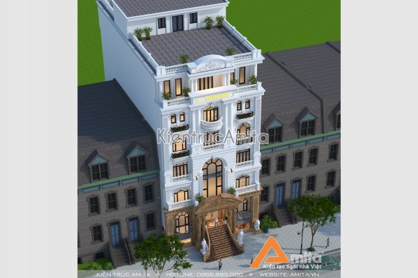 Mẫu nhà văn phòng tân cổ điển đẹp (CĐT: Ông Phúc - Bình Dương) KT82126