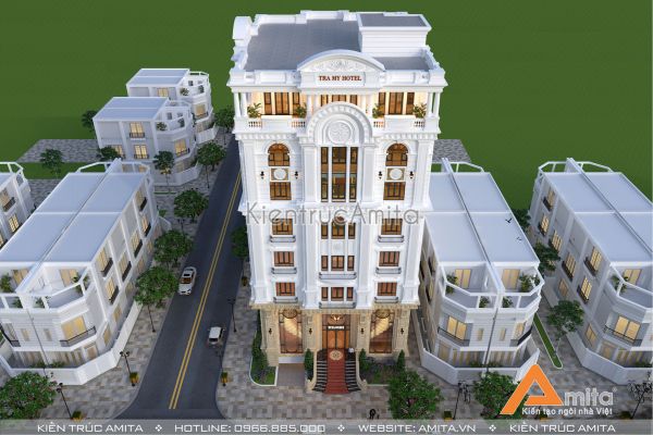Thiết kế khách sạn kiểu Pháp đẹp đẳng cấp (CĐT: Ông Sáng - Quảng Ninh) KT82242