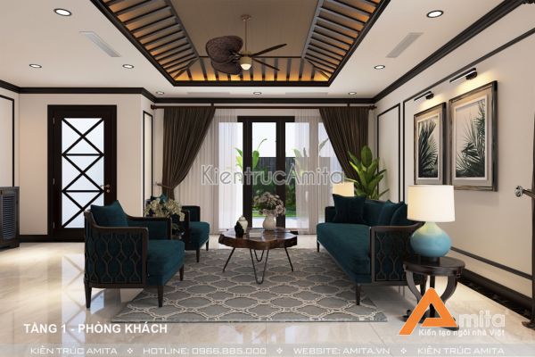 Thiết kế nội thất biệt thự phong cách Á Đông (CĐT: Ông Tú - Hà Nội) NT11023