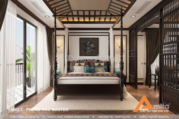 Thiết kế nội thất biệt thự phong cách Á Đông (CĐT: Ông Tú - Hà Nội) NT11023