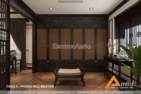 Thiết kế nội thất biệt thự phong cách Á Đông (CĐT: Ông Tú - Hà Nội) NT11023