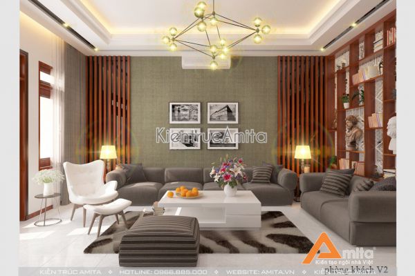 Mẫu nội thất hiện đại tiện nghi sang trọng dành cho nhà phố NT11026