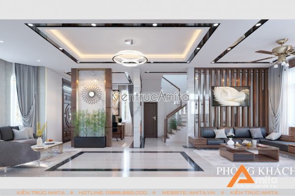 Nội thất biệt thự phong cách trẻ trung (CĐT: Bà Sáng-Linh Đàm) NT11029