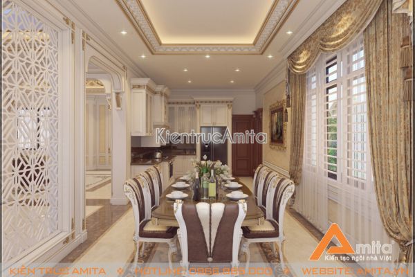 Nội thất biệt thự phong cách tân cổ điển (CĐT:Ông Sơn-Nghệ An) NT12021