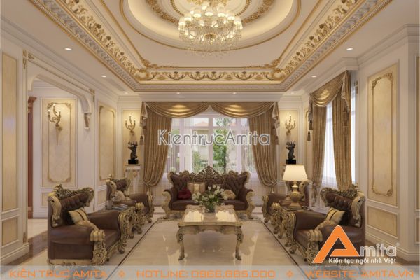 Nội thất biệt thự phong cách tân cổ điển (CĐT:Ông Sơn-Nghệ An) NT12021