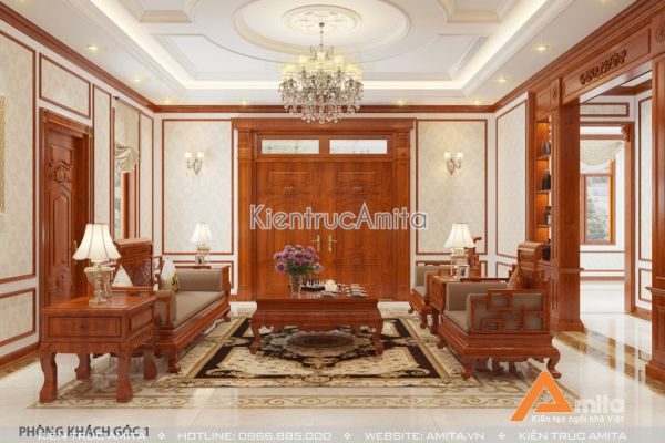 Thiết kế nội thất đẹp phong cách tân cổ điển sang trọng NT12027