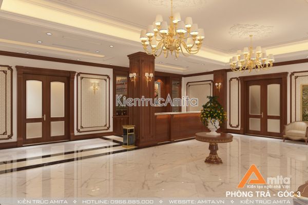 Thiết kế nội thất phòng ăn tân cổ điển đẹp NT12033