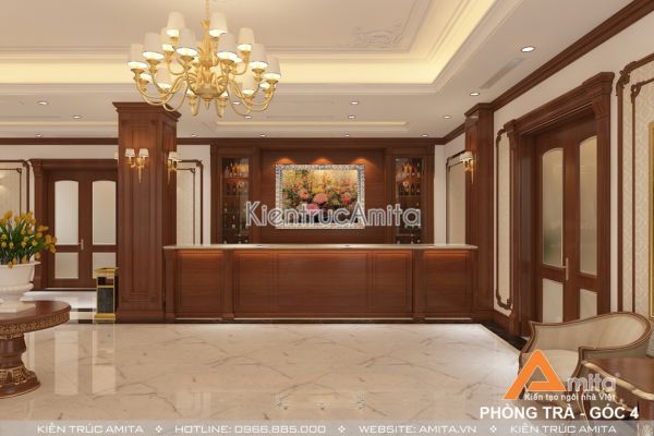 Thiết kế nội thất phòng ăn tân cổ điển đẹp NT12033