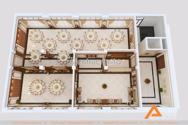 Thiết kế nội thất phòng ăn tân cổ điển đẹp NT12033