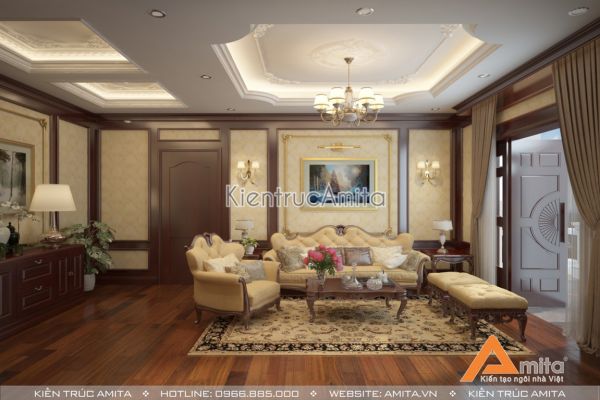 Thiết kế nội thất tân cổ điển đẳng cấp sang trọng NT12034