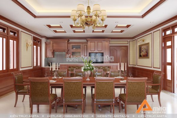 Thiết kế nội thất tân cổ điển đẳng cấp sang trọng NT12034