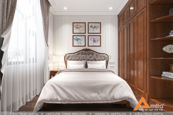 Phong cách thiết kế nội thất biệt thự tân cổ điển 4 phòng ngủ NT12056