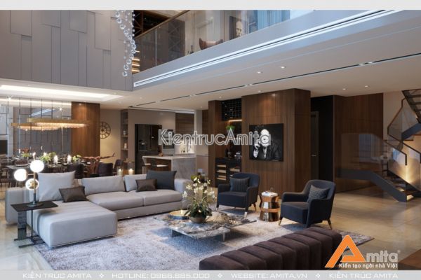 Thiết kế nội thất căn hộ hiện đại  Duplex Mandarin 2 NT21035