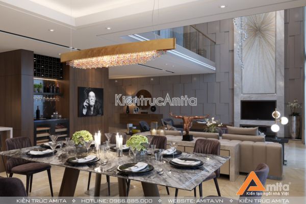 Thiết kế nội thất căn hộ hiện đại  Duplex Mandarin 2 NT21035