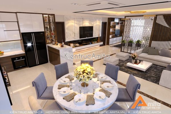 Thiết kế nội thất chung cư cao cấp PENTHOUSE đẹp lôi cuốn NT21037