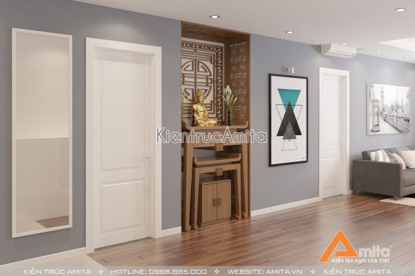 Thiết kế nội thất chung cư hiện đại đẹp sang trọng  NT21041