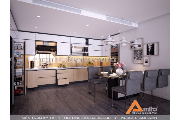 Thiết kế nội thất chung cư hiện đại, trẻ trung, năng động NT21043