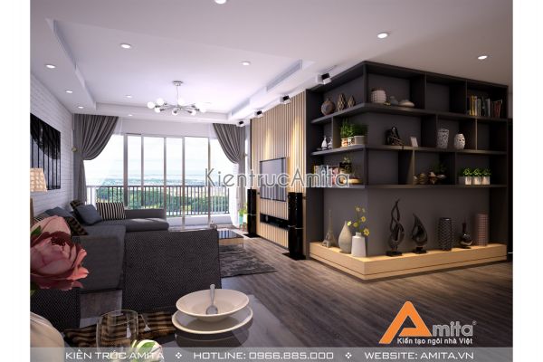 Thiết kế nội thất chung cư hiện đại, trẻ trung, năng động NT21043