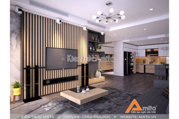 Thiết kế nội thất chung cư hiện đại, trẻ trung, năng động NT21043