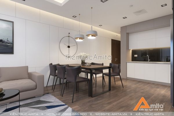 Mẫu thiết kế nội thất chung cư 3 phòng ngủ NT21054