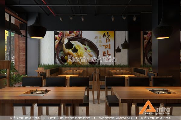 Mẫu thiết kế nội thất nhà hàng đẹp, hiện đại tại Hà Nội NT31050