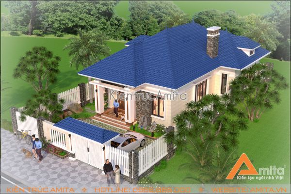 Mẫu thiết kế biệt thự mini 1 tầng mái Thái: Sự lựa chọn đẳng cấp cho gia đình bạn