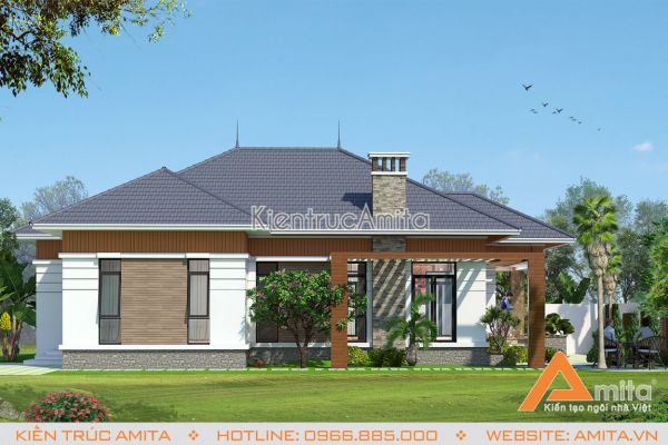 Mẫu thiết kế biệt thự mini 1 tầng mái Thái: Sự lựa chọn đẳng cấp cho gia đình bạn