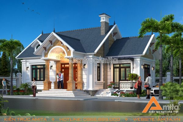 Mẫu thiết kế biệt thự mini 1 tầng mái Thái: Sự lựa chọn đẳng cấp cho gia đình bạn