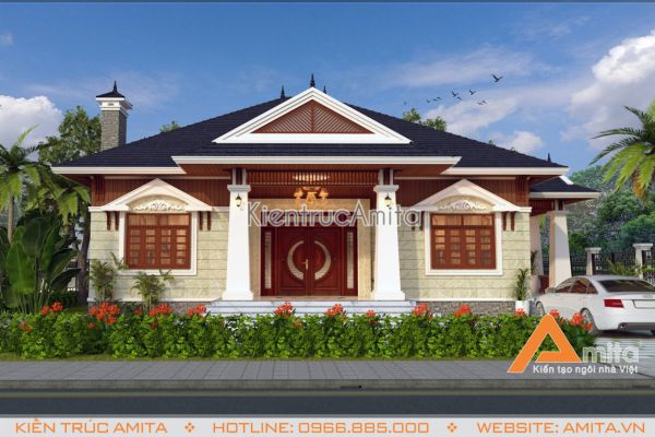 Mẫu thiết kế biệt thự mini 1 tầng mái Thái: Sự lựa chọn đẳng cấp cho gia đình bạn