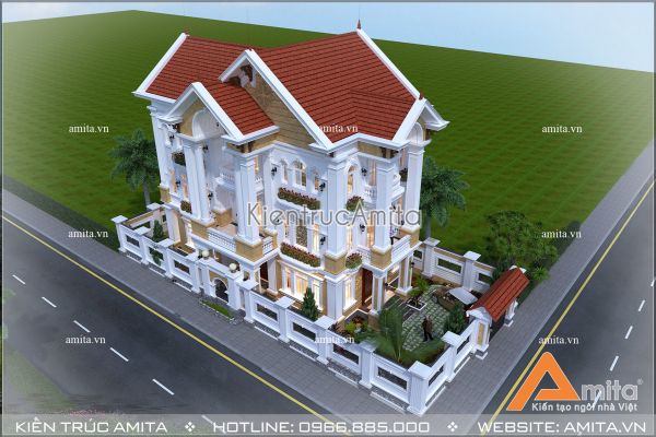 Cập nhật thiết kế biệt thự 3 tầng kiểu Pháp đẹp nhất