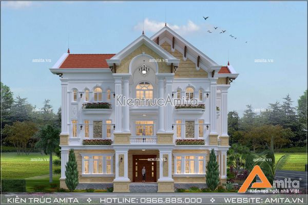 Cập nhật thiết kế biệt thự 3 tầng kiểu Pháp đẹp nhất