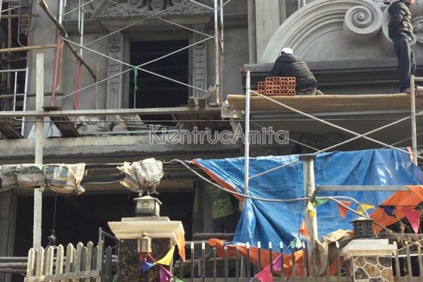 Giám sát thi công biệt thự 4 tầng tân cổ điển tại Phú Thọ TC42007