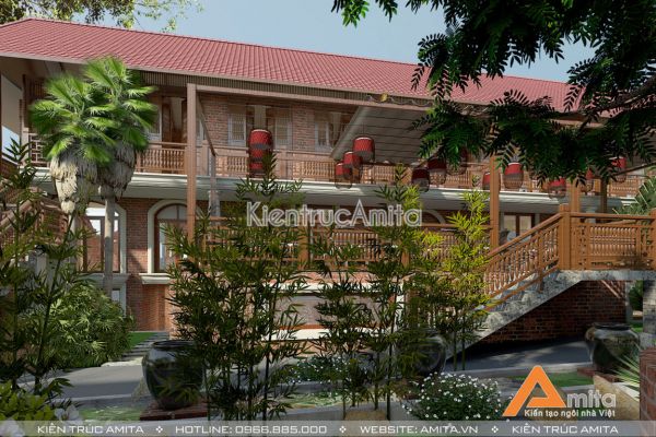 Thiết kế nhà hàng phong cách Á Đông (CĐT: ông Linh - Nghệ An) KT24007