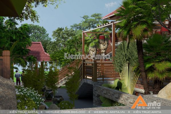 Thiết kế nhà hàng phong cách Á Đông (CĐT: ông Linh - Nghệ An) KT24007