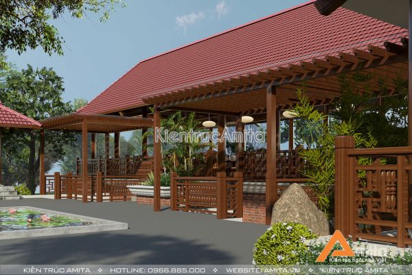 Thiết kế nhà hàng phong cách Á Đông (CĐT: ông Linh - Nghệ An) KT24007