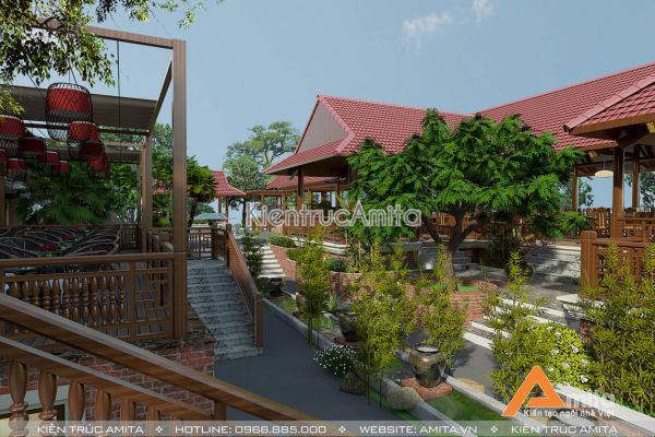 Thiết kế nhà hàng phong cách Á Đông (CĐT: ông Linh - Nghệ An) KT24007