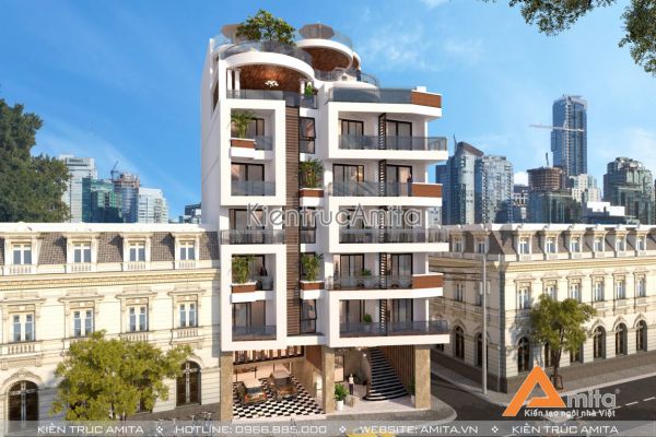 Thiết kế khách sạn hiện đại đẹp  (CĐT: bà Ngân - Nha Trang) KT81127