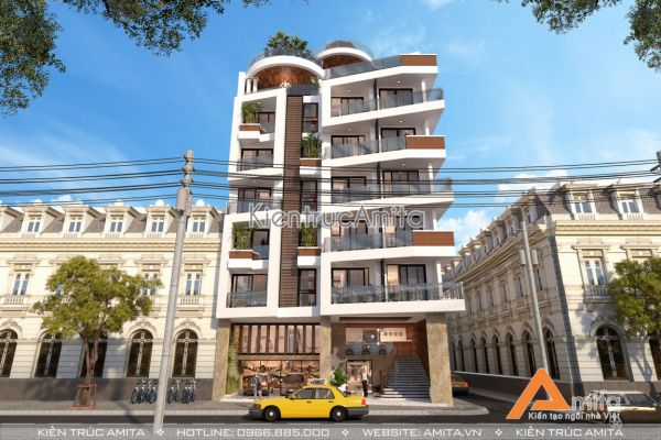 Thiết kế khách sạn hiện đại đẹp  (CĐT: bà Ngân - Nha Trang) KT81127