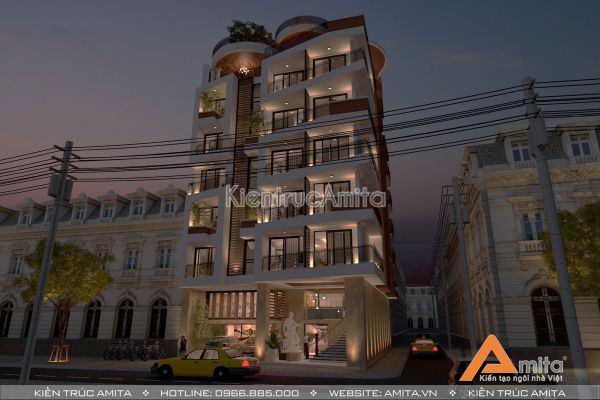 Thiết kế khách sạn hiện đại đẹp  (CĐT: bà Ngân - Nha Trang) KT81127