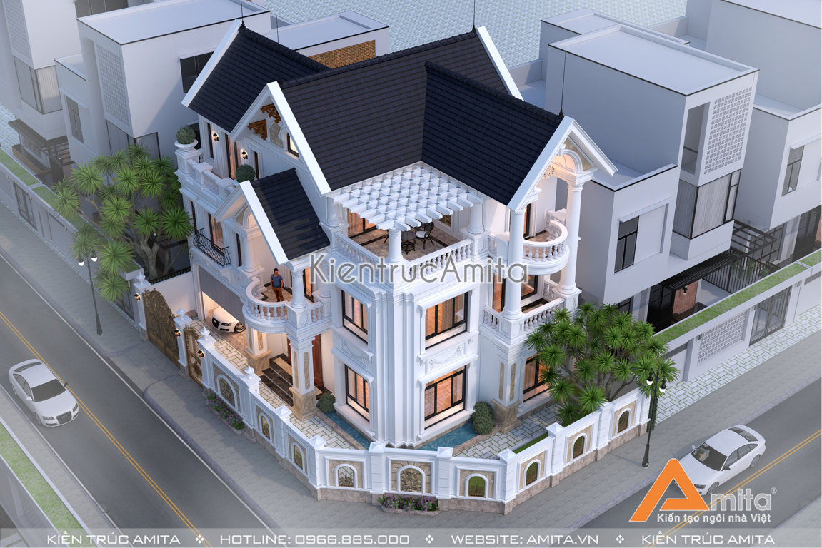 biệt thự 3 tầng 6 phòng ngủ