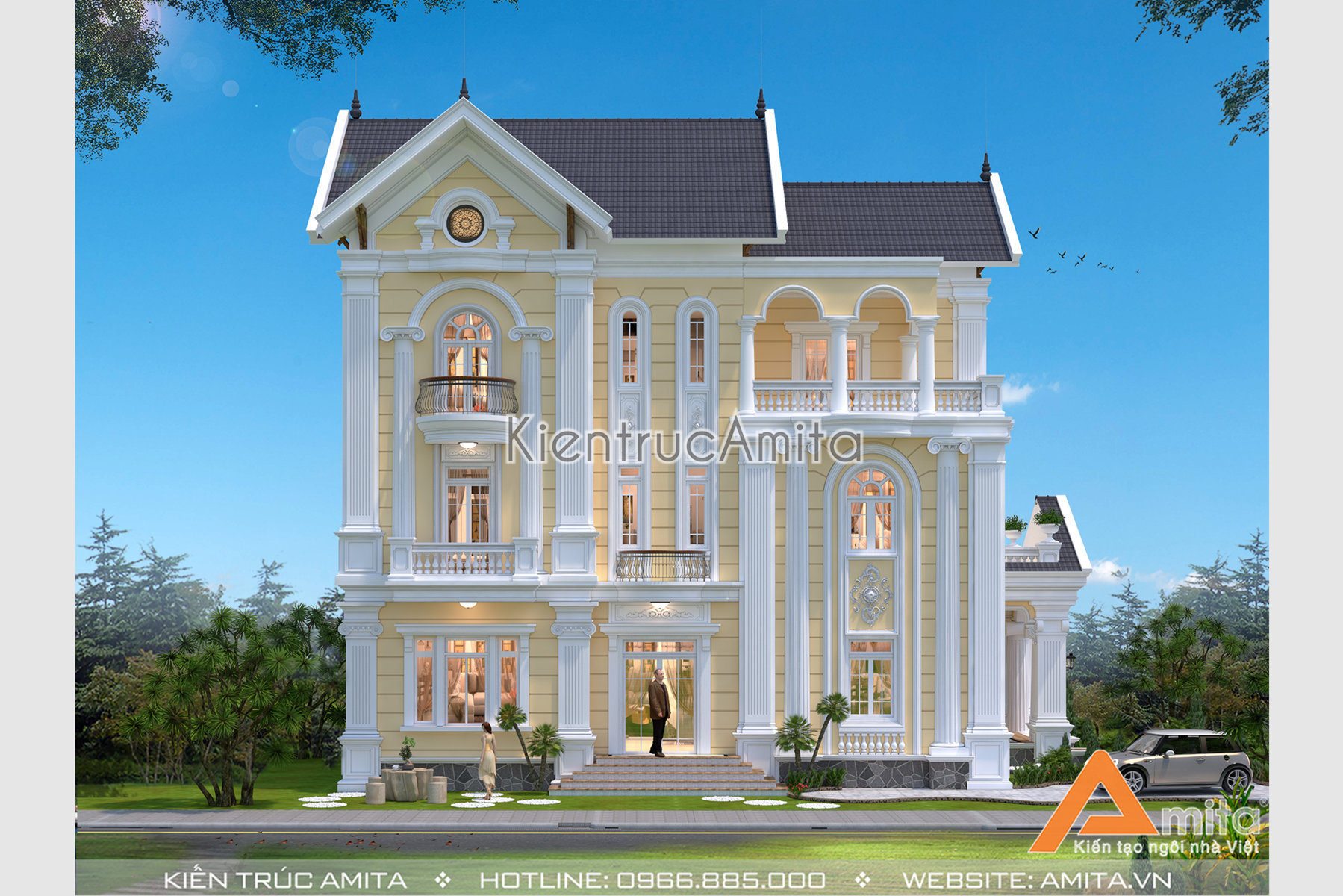 Nhà biệt thự 3 tầng mặt tiền 8m