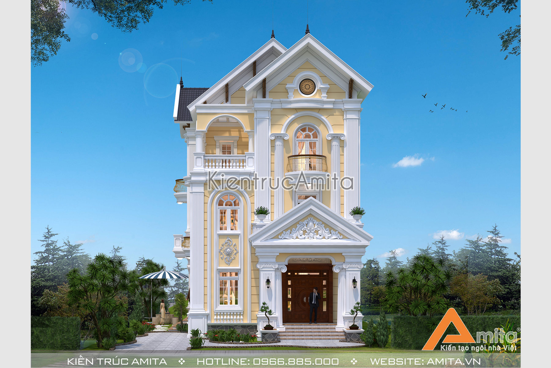 Nhà biệt thự 3 tầng mặt tiền 8m